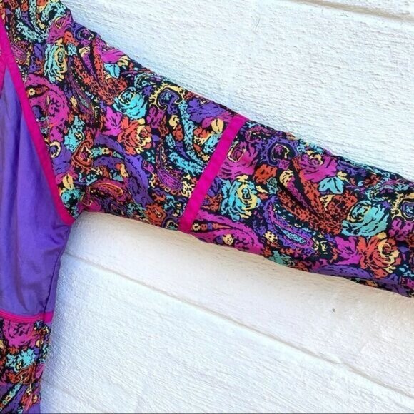 Vintage 90s Westbound Sport Paisley Full Zip Windbreaker Track Jacket - Picture 9 of 13